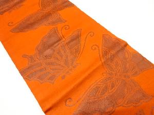 蝶模様織り出し　名古屋帯